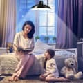 Pikkukuva 3 / 9: KATTOVALAISINSETTI RIIPPUVILAISIN AURINKOENERGIALLA LED-KATTOON SOVITTAVA KAUKOSÄÄDIN PANEELI PUUTARHA