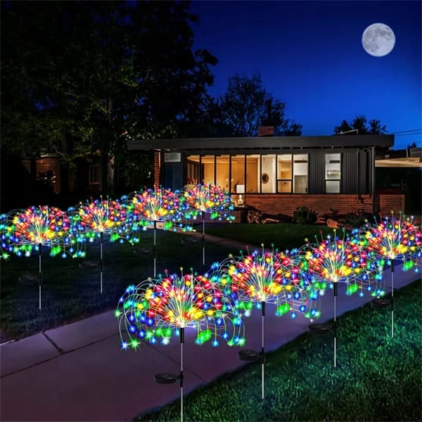 Solcellslampa för trädgården DANDELION 120 LED HIT GARDEN RGB 2x JUL