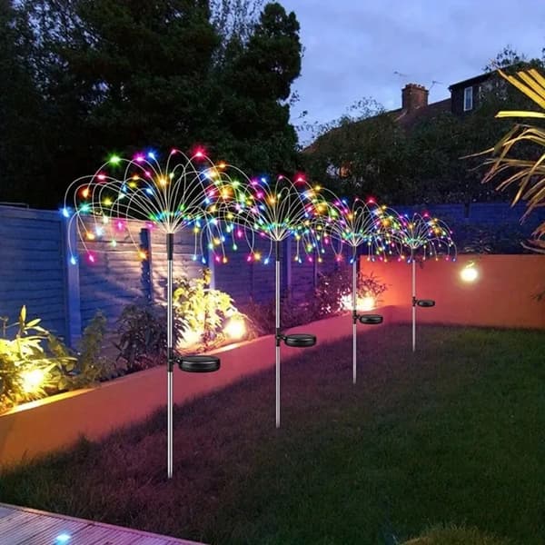 Solcellslampa för trädgården DANDELION 120 LED HIT GARDEN RGB 2x JUL