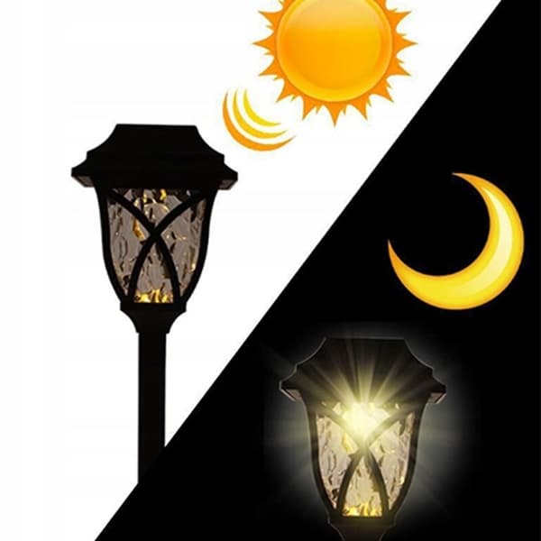 LED-lyhdyt, rei'itetyt lamput, lattiavalaisin, puutarhavalaistus, 6 kpl:n setti, 43 cm