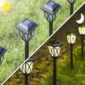 Pikkukuva 10 / 11: LED-lyhdyt, rei'itetyt lamput, lattiavalaisin, puutarhavalaistus, 6 kpl:n setti, 43 cm