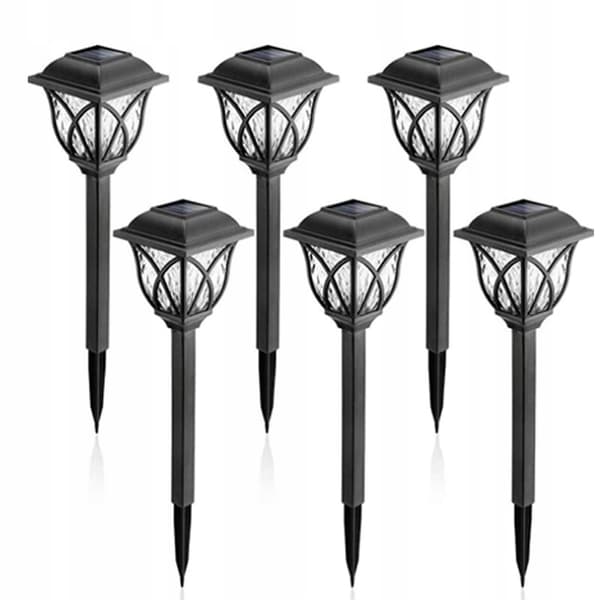 LED-lyhdyt, rei'itetyt lamput, lattiavalaisin, puutarhavalaistus, 6 kpl:n setti, 43 cm