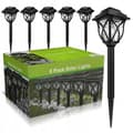 Pikkukuva 1 / 11: LED-lyhdyt, rei'itetyt lamput, lattiavalaisin, puutarhavalaistus, 6 kpl:n setti, 43 cm