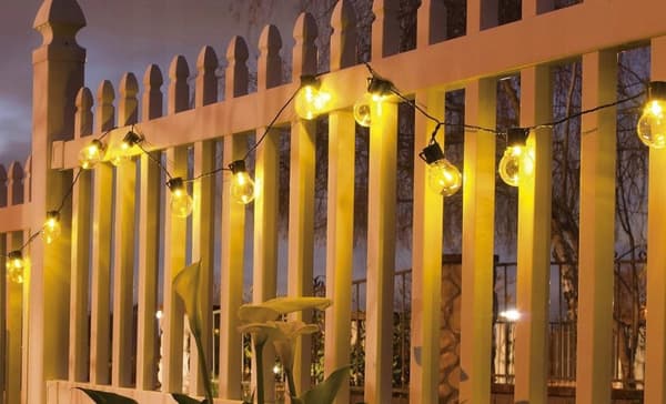TRÄDGÅRDSGIRLANG 20 LED-UPPÄNG MED SOLPANEL BALKONG FÖR PALLTUS