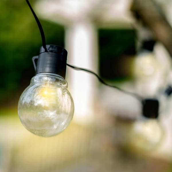 TRÄDGÅRDSGIRLANG 20 LED-UPPÄNG MED SOLPANEL BALKONG FÖR PALLTUS