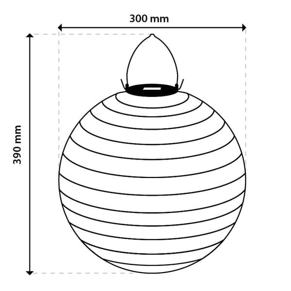 Solcelledrevet havelampe LED hængende lanterne ORIGAMI 30cm