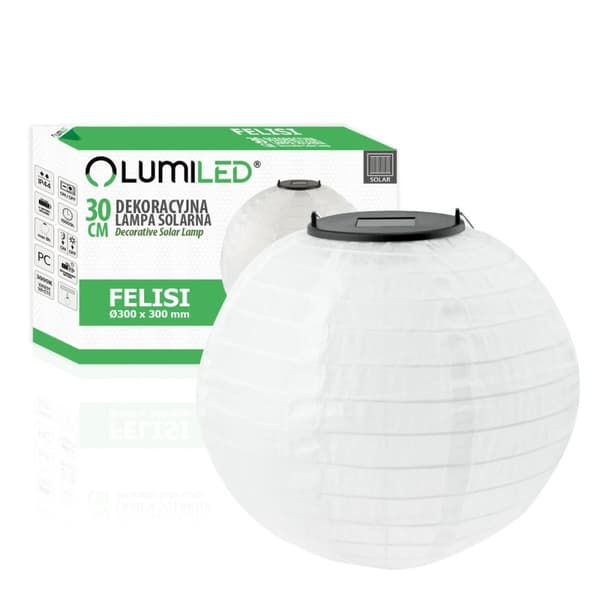 Solcelledrevet havelampe LED hængende lanterne ORIGAMI 30cm