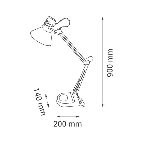 Nilsen Harry XL skrivebordslampe sort E27