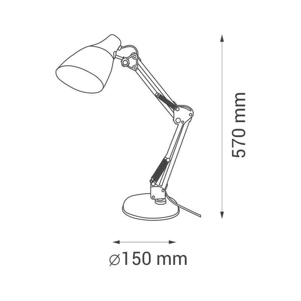 TEGNINGSSKRIFTSLAMPE E27 LILLY SORT NILSEN