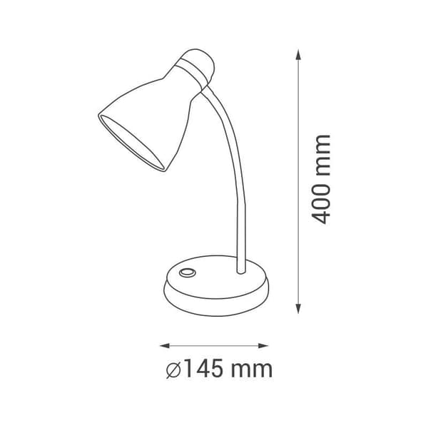 NILSEN BEN skrivebordslampe, E27 gevind, rød