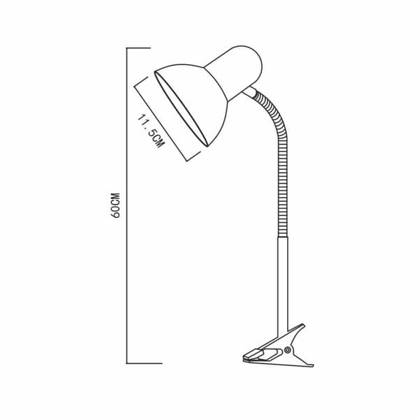 Nika skrivebordslampe E27 med klemme pink
