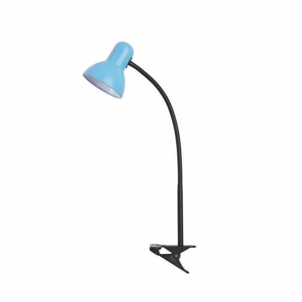 Nika E27 skrivebordslampe med klips blå