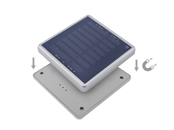 Maclean MCE124 Solcellelampe 4LED Belysning Skumringssensor Sølv