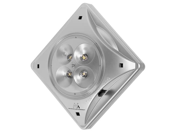 Maclean MCE124 Solcellelampe 4LED Belysning Skumringssensor Sølv