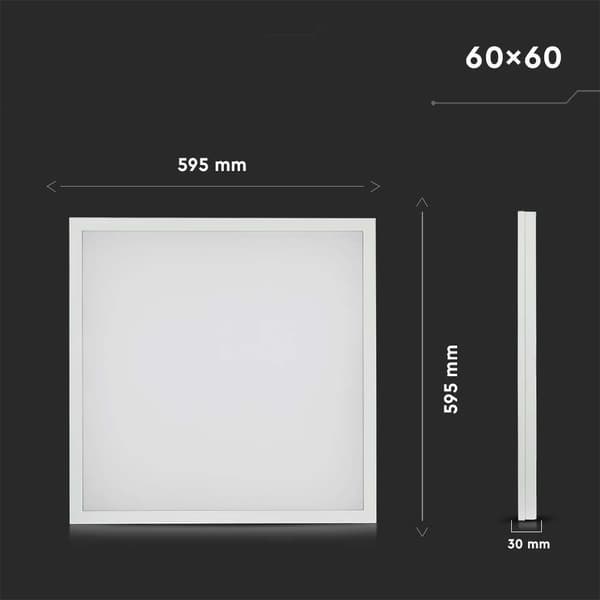 LED-panel V-TAC VT-6139 36W 600x600 3i1 universal overflade-/planmontering 6500K 3960lm (SKU 638021)
