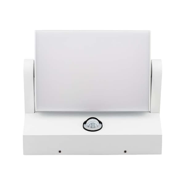 Projektor facadelampe V-TAC 17W LED bevægelsessensor hvid IP65 VT-11020-120-W 4000K 2520lm