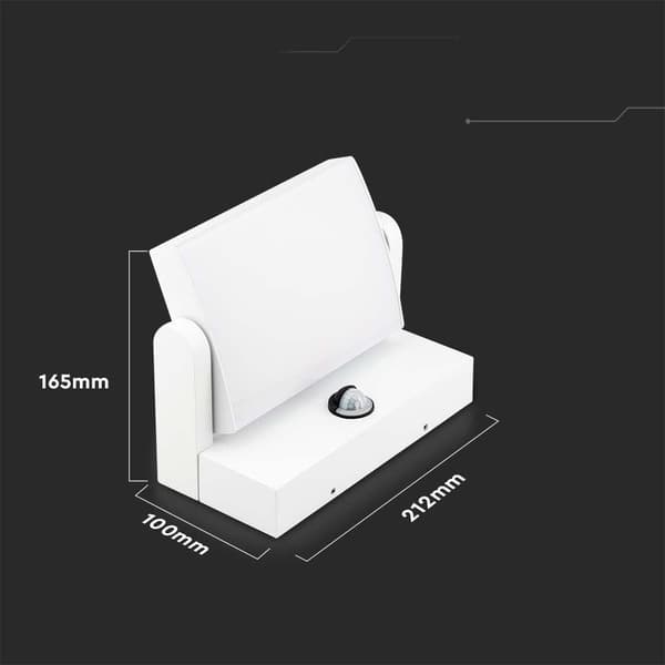 Projektorijulkisivuvalaisin V-TAC 17W LED liiketunnistimella valkoinen IP65 VT-11020-120-W 4000K 2520lm