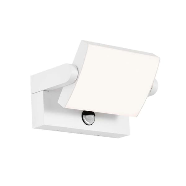 Projektor facadelampe V-TAC 17W LED bevægelsessensor hvid IP65 VT-11020-120-W 4000K 2520lm