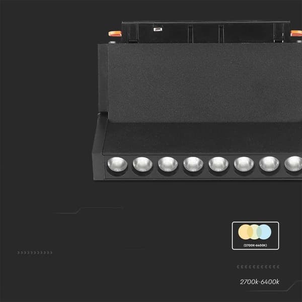 Skenbelysning 48V V-TAC 18W LED SMART WiFi TRACKLIGHT 3in1 Svart VT-3618 2700K-6400K 1500lm