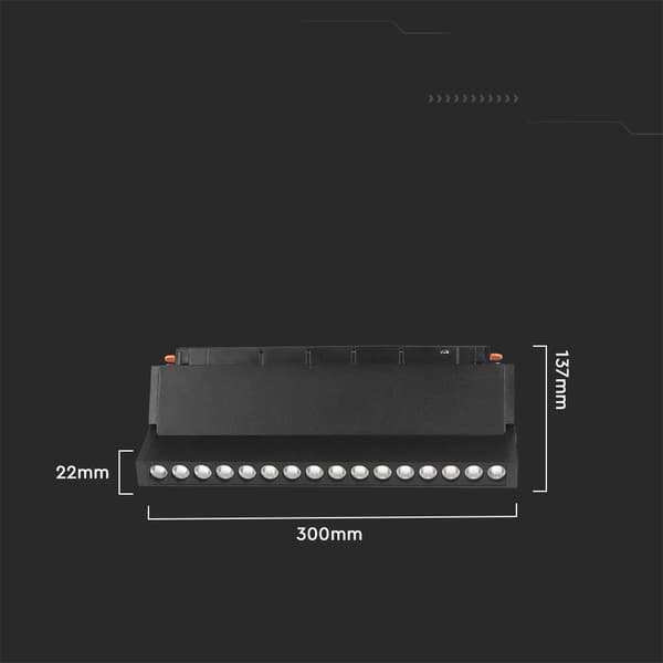 Skenbelysning 48V V-TAC 18W LED SMART WiFi TRACKLIGHT 3in1 Svart VT-3618 2700K-6400K 1500lm