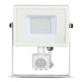 Miniatyrbillede 1 af 2: LED-projektor V-TAC VT-30-SW 30W SAMSUNG CHIP Bevægelsessensor 6400K 2400lm (SKU 459) Hvid