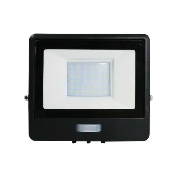 LED-projektori V-TAC VT-138S 30W SAMSUNG CHIP Liiketunnistin 3000K 2340lm (SKU 20262) Musta