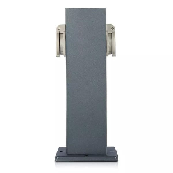 Puutarhatolppa V-TAC VT-1155-1 30cm 2x pistorasiaa 2x 16A 3600W IP44 (SKU 8820) Harmaa