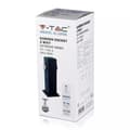Pikkukuva 4 / 6: Puutarhatolppa V-TAC VT-1155-1 30cm 2x pistorasiaa 2x 16A 3600W IP44 (SKU 8820) Harmaa