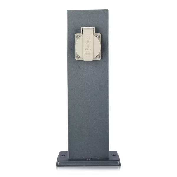 Puutarhatolppa V-TAC VT-1155-1 30cm 2x pistorasiaa 2x 16A 3600W IP44 (SKU 8820) Harmaa