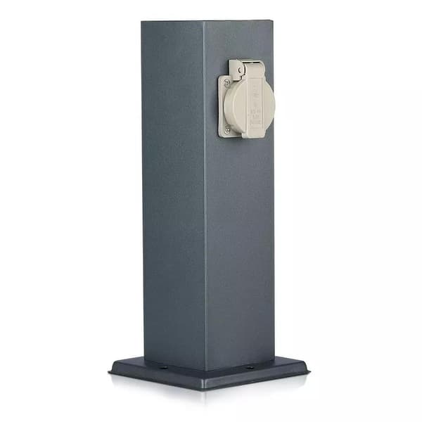 Puutarhatolppa V-TAC VT-1155-1 30cm 2x pistorasiaa 2x 16A 3600W IP44 (SKU 8820) Harmaa