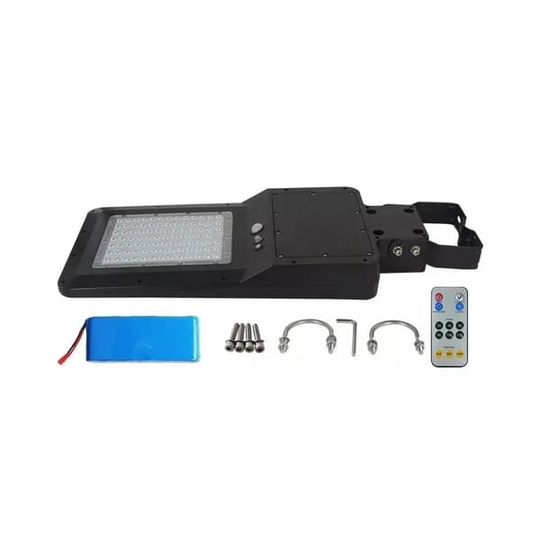 Aurinkokennoinen katuvalaisin V-TAC 40W LED musta IP65 120Lm/W VT-ST42 6000K 4800lm