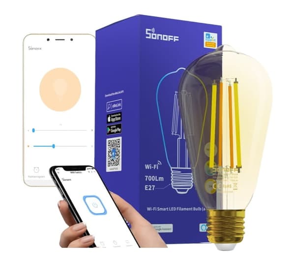 WiFI LED-glödlampa ST64 E27 Sonoff B02-F-ST64