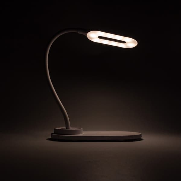 Denver LQI-55 - LED-bordlampe med fleksibel arm og trådløs oplader