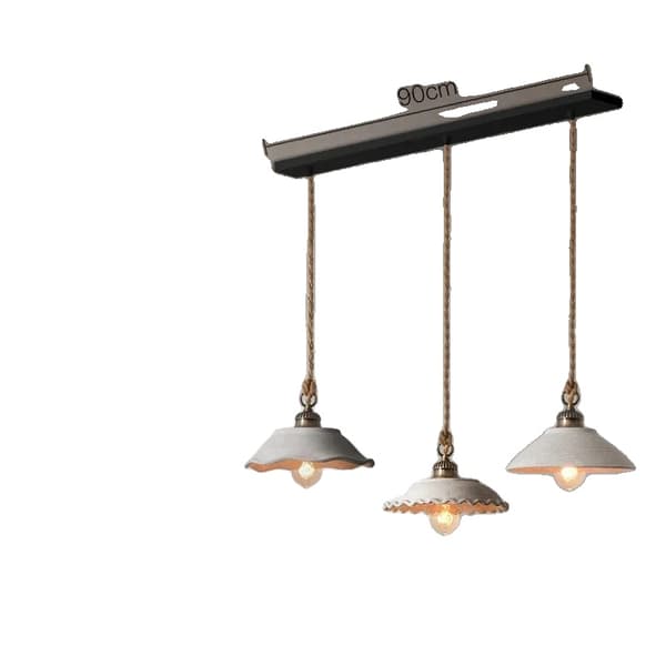 Hängande Pendellampa, Modern Nordisk Stil, Grå Högpolymer,4W(MAX100W), Cement-3 huvuden-D