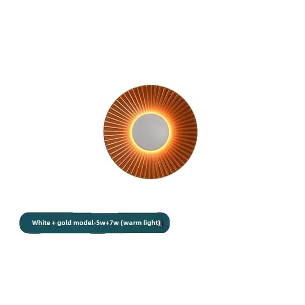 Nordisk Minimalistisk Vägglampa, Vattentålig Design, Energibesparande,vitt ljus, Guld A