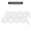Miniatyrbild 2 av 2: Modulära hexagonala LED-vägglampor, beröringskänslig kontroll, enkel installation,8, EU