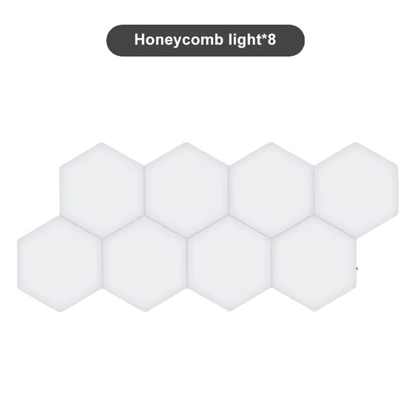 Modulära hexagonala LED-vägglampor, beröringskänslig kontroll, enkel installation,8, EU