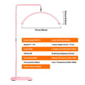 Miniatyrbild 1 av 2: Fosoto Multi-Directional Ring Light, 45W Effekt, Justerbar Höjd 101cm-171cm,rosa