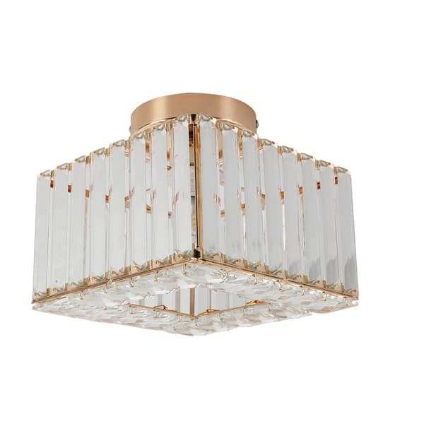 Modern kristallpendellampa, justerbar höjd, energieffektiv,Guld 2