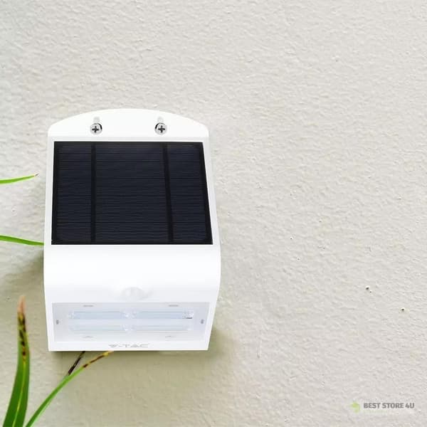 Solcellsprojektor 3W LED Vit+Svart V-TAC VT-768 4000K 400lm