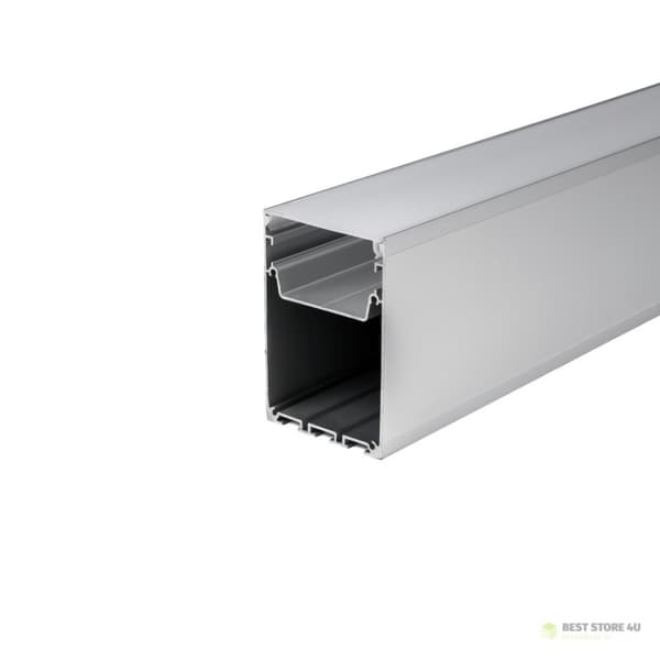 V-TAC Aluminiumprofil 2mb Anodiserad, Mjölkfärgad 50x75mm VT-8127