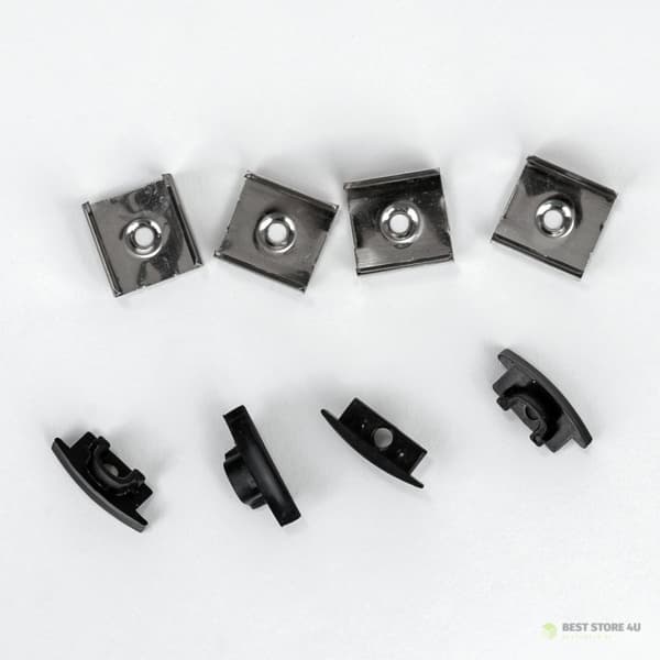 V-TAC Aluminiumprofil 2mb Svart, Svart Skärm, Infälld VT-8106