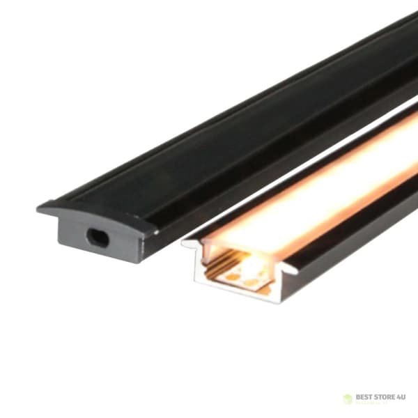 V-TAC Aluminiumprofil 2mb Svart, Svart Skärm, Infälld VT-8106