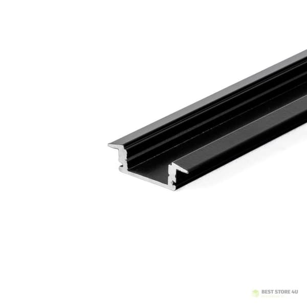 V-TAC Aluminiumprofil 2mb Svart, Svart Skärm, Infälld VT-8106