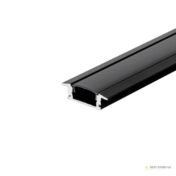 V-TAC Aluminiumprofil 2mb Svart, Svart Skärm, Infälld VT-8106