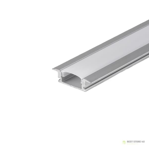 V-TAC 2mb anodiseret aluminiumsprofil, mælkeagtig skygge, indbygget VT-8106