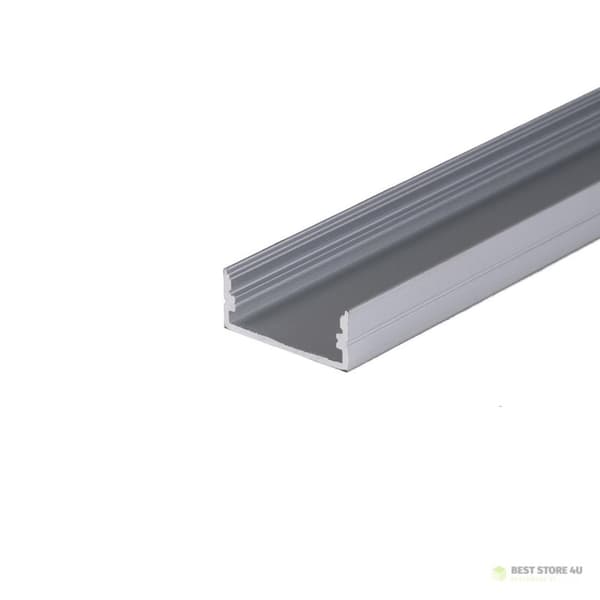 V-TAC Aluminiumprofil 2mb Anodiseret, Mælkefarvet, Til to 21,5 mm bånd VT-8108