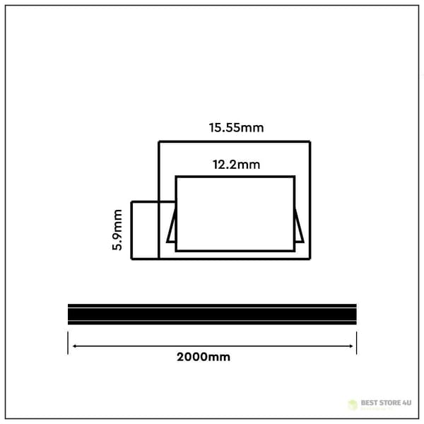 V-TAC alumiiniprofiili 2mb anodisoitu, maitomainen sävy VT-9327 5 vuoden takuu