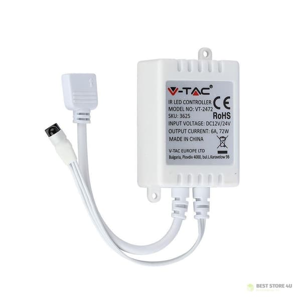 RGB LED-nauhanohjain 72W infrapuna 24 painiketta V-TAC VT-2472