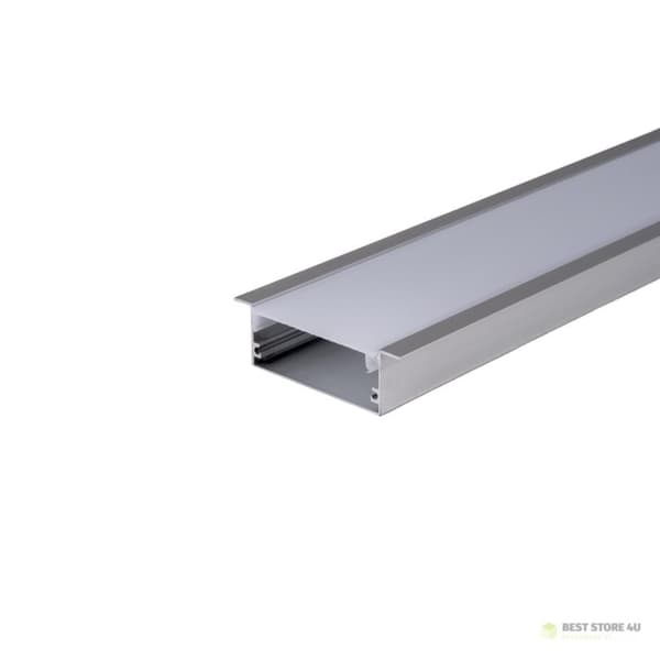 V-TAC alumiiniprofiili 2mb anodisoitu, maitomainen sävy, upotettava 20x50mm VT-8207